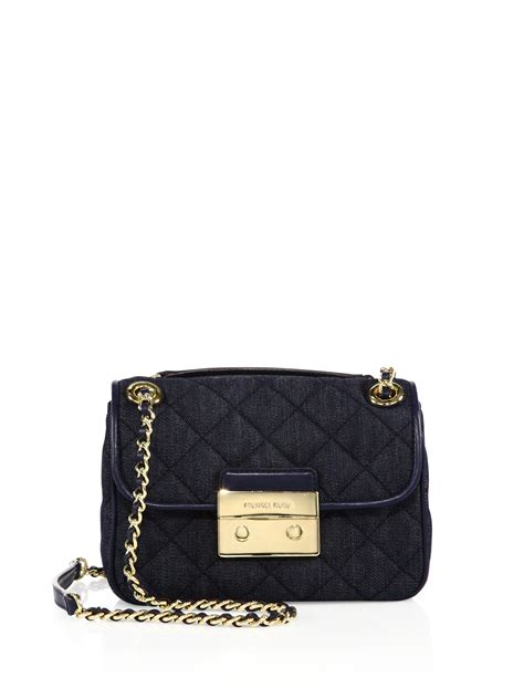 michael kors flat nylon quilted crossbody bag|Michael Kors denim crossbody bag.